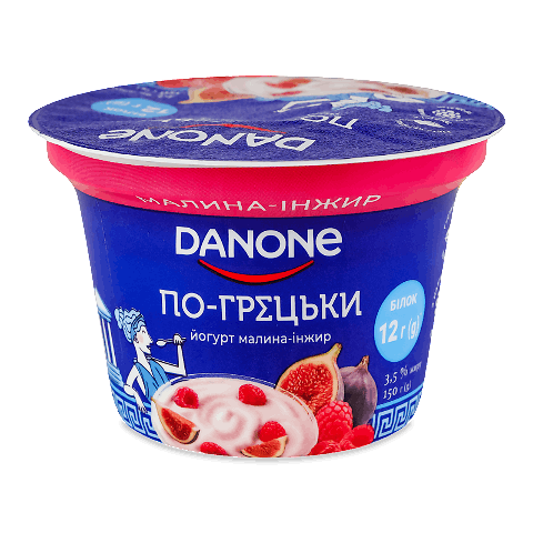 Йогурт Danone По-грецьки малина інжир 3,5%, стакан