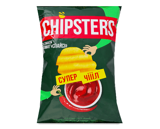 Чипси Chipster's хвилясті зі смаком томатів спайсі