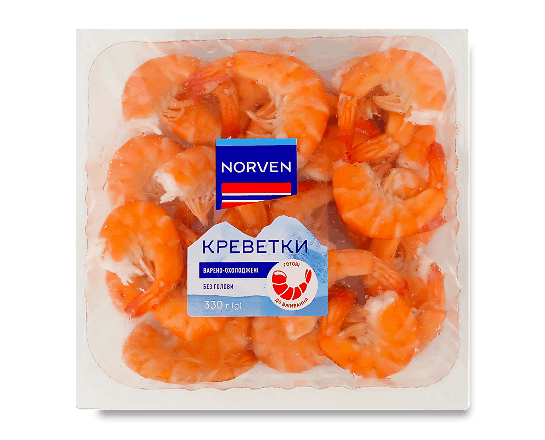 Креветки Norven варено-охолоджені без голови