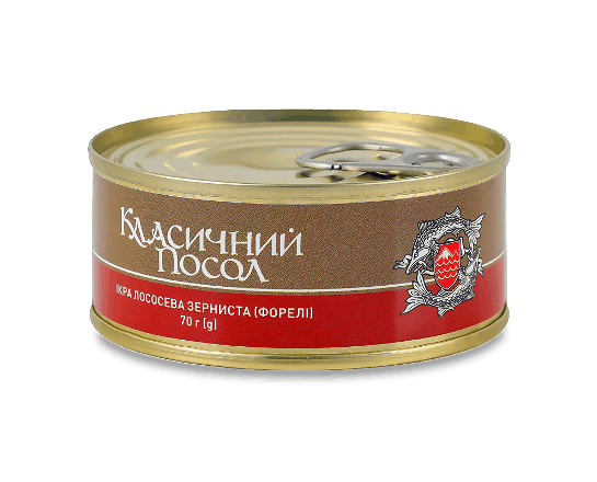Ікра форелі Класичний посол лососева зерниста з/б