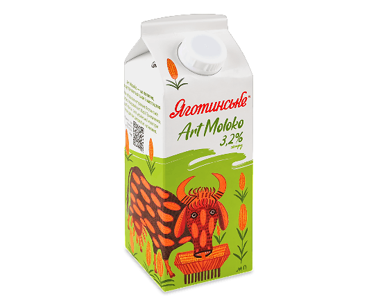 Молоко пастеризоване Яготинське Art moloko 3,2%
