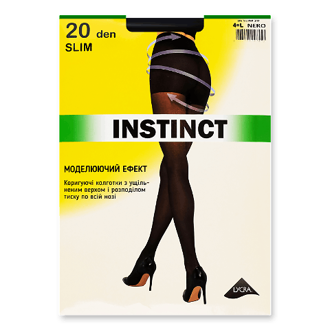 Колготки жіночі Instinct Slim 20 nero р.4