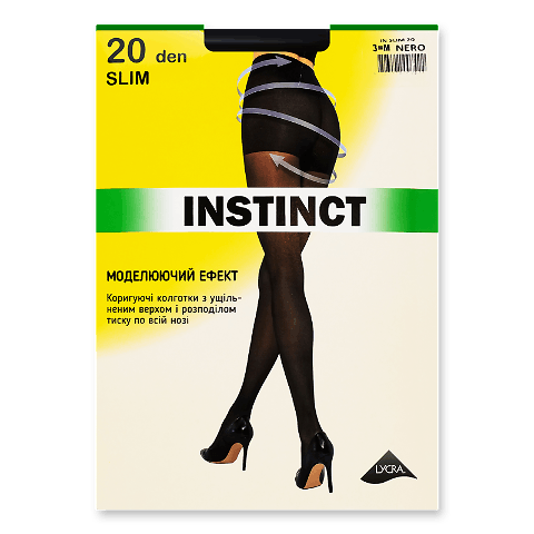 Колготки жіночі Instinct Slim 20 nero р.3
