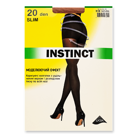 Колготки жіночі Instinct Slim 20 natural р.3