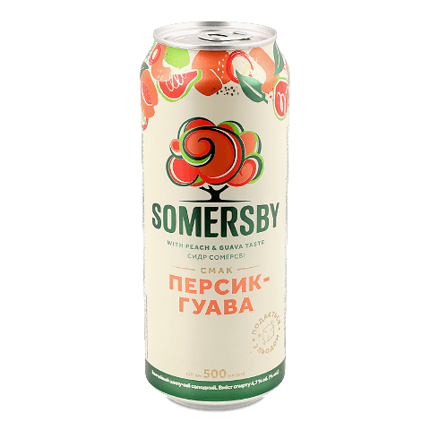 Сидр Somersby смак персик-гуава солодкий з/б