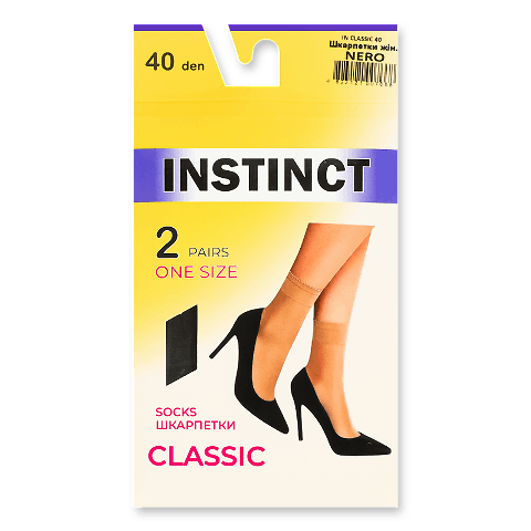 Шкарпетки жіночі Instinct Classic 40 nero р.23-25