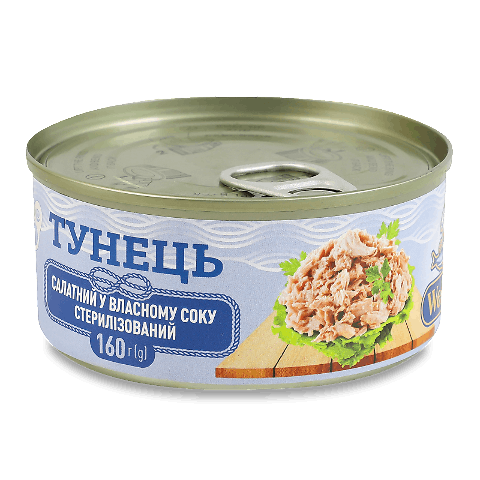 Тунець WellFish салатний у власному соку