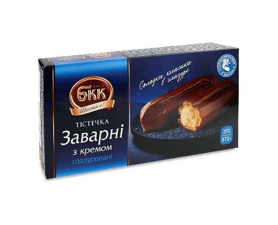 Тістечка Київ БКК Заварні з кремом глазуровані