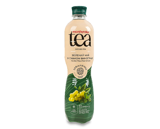 Чай зелений Моршинська холодний зі смаком винограду та м'яти