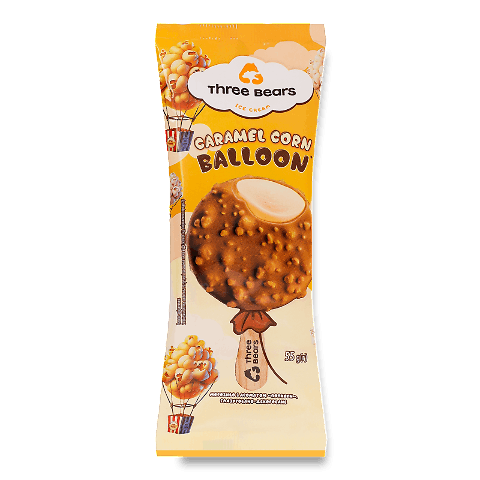 Морозиво Three bears Caramel corn balloon