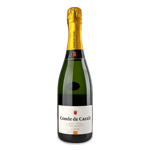 Вино ігристе Conde de Caralt Cava Semi seco біле