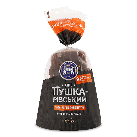 Хліб Кулиничі Пушкарівський половинка нарізана
