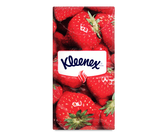 Хустинки носові Kleenex Veltie Полуниця