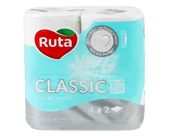 Папір туалетний Ruta білий
