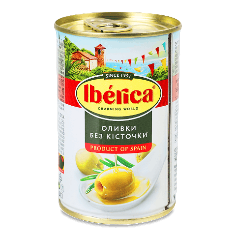 Оливки Iberica зелені без кісточки