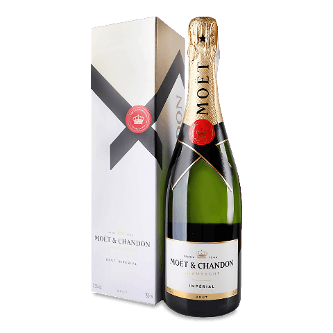 Шампанське Moet&Chandon Imperial Brut в подарунковій коробці
