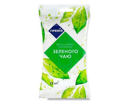 Cерветки вологі «Премія»® зелений чай