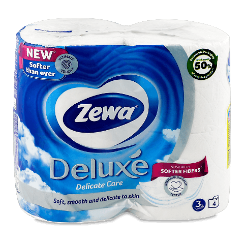 Папір туалетний Zewа Deluxe Delicate білий 3-шаровий