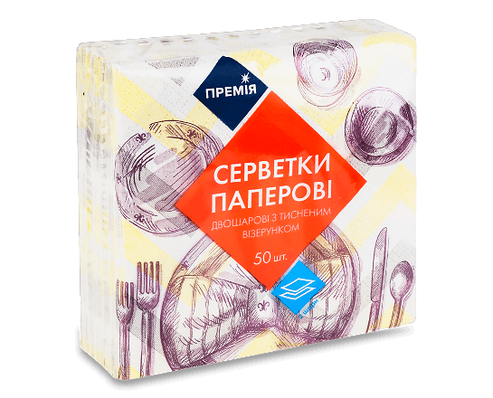 Серветки столові «Премія»® жовті