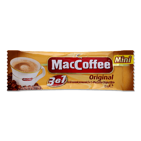 Напій кавовий MacCoffee 3 в 1 міні, 12г – купити в інтернет-магазині ...