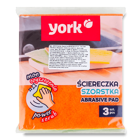 Губка для миття посуду York Betty 13x14 см