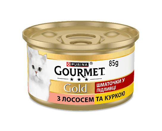 Корм Gourmet Gold з лососем та курчам з/б