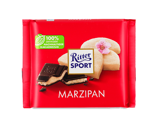 Шоколад чорний Ritter Sport з марципаном