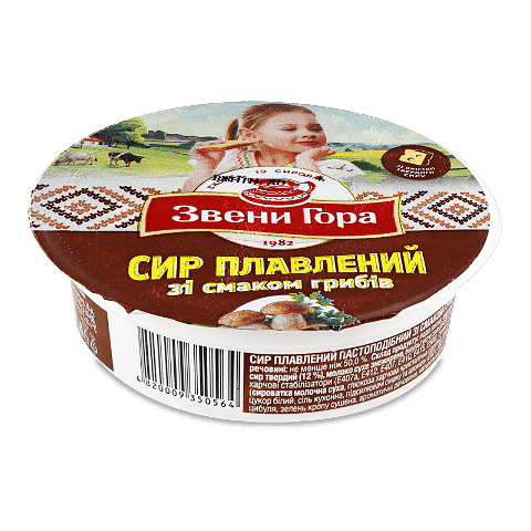 Сир плавлений «Звени Гора» з грибами, стакан