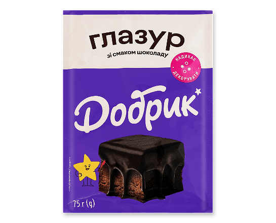 Суміш суха Добрик десертна глазур зі смаком шоколаду