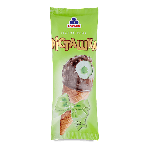Морозиво Рудь Фісташка у ріжку