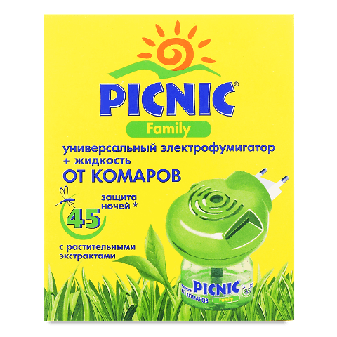 Електрофумігатор Picnic Family + рідина від комарів 45 ночей