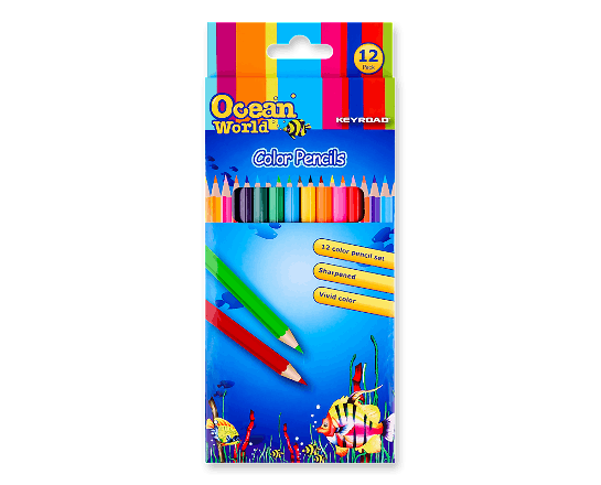 Набір кольорових олівців Keyroad 12 шт.