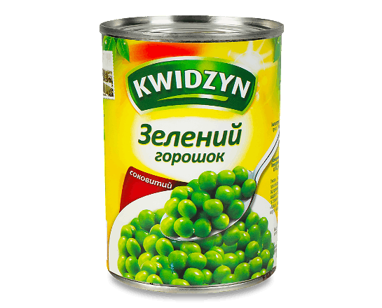 Горошок Kwidzyn зелений консервований