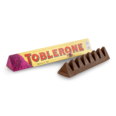 Шоколад молочний Toblerone з родзинками та медово-мигдальною нугою