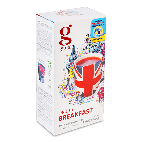 Чай чорний G'tea! Англійський до сніданку