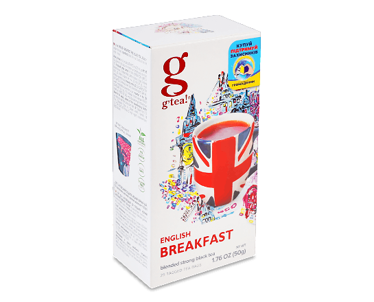 Чай чорний G'tea! Англійський до сніданку