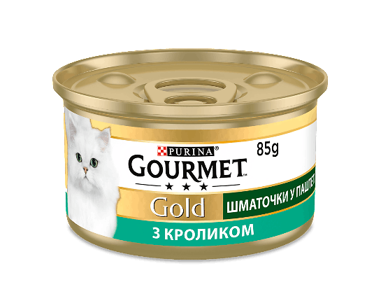 Корм для котів Gourmet Gold з кроликом шматочки в паштеті
