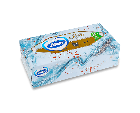 Хустки носові Zewa Softis 4-шарові універсальні в коробці