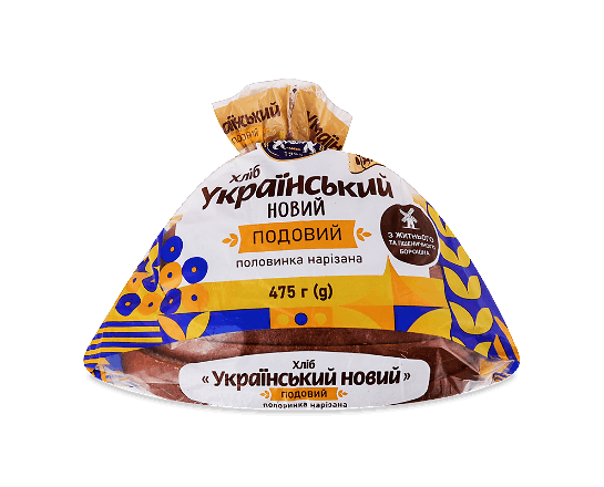 Хліб «Кулиничі» «Український» подовий нарізаний упакований