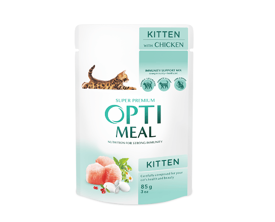 Корм для кошенят Optimeal з куркою