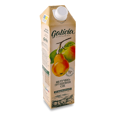 Сік Galicia яблучно-грушевий прямого віджиму