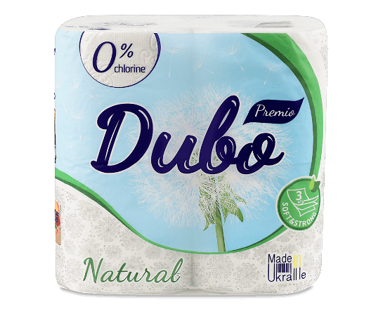 Папір туалетний Диво Premio Natural 3-шаровий білий