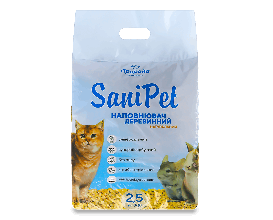 Наповнювач деревний SaniPet універсальний