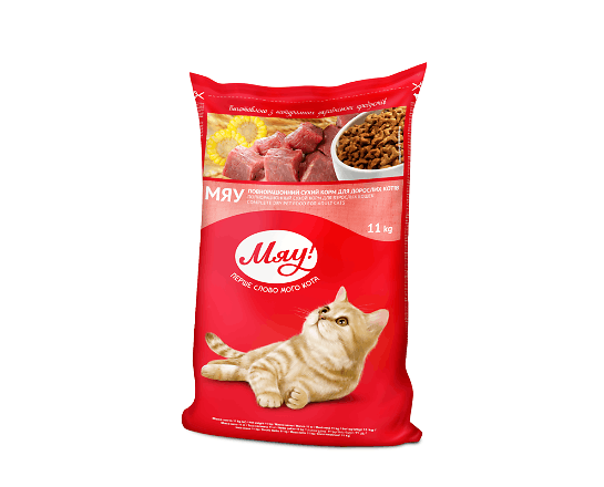 Корм для дорослих котів «Мяу!» ніжний кролик сухий