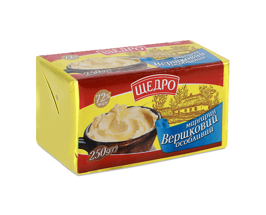 Маргарин вершковий «Щедро» 72%