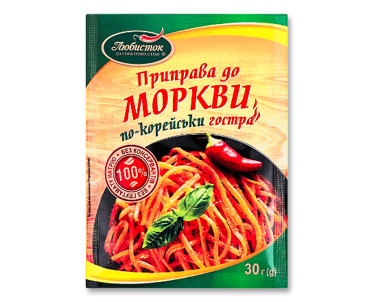Приправа «Любисток» до моркви по-корейськи