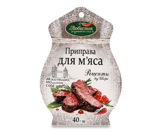Приправа «Любисток» «Рецепти від шефа» до м'яса без солі