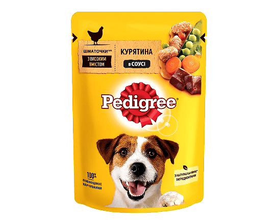 Корм для собак Pedigree з куркою та овочами в соусі