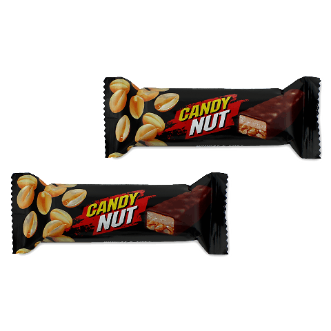 Цукерки Roshen Candy Nut нуга та м'яка карамель з арахісом