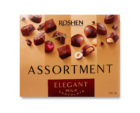 Цукерки Roshen Assortment elegant молочний шоколад